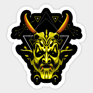 oni mask devil Sticker